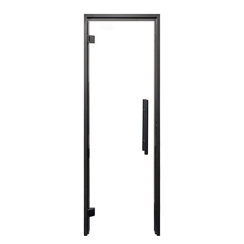 PROSAUNAS Clear Glass Sauna Door 24x81 Prehung Clear Glass Sauna Door, Black Alder