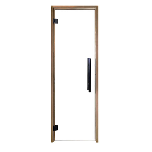 PROSAUNAS Clear Glass Sauna Door 24x81 Prehung Clear Glass Sauna Door, Thermo-Aspen