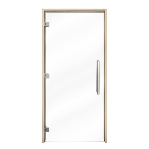 PROSAUNAS Clear ADA Glass Sauna Door 36x81 Prehung ADA Clear Glass Sauna Door, Aspen