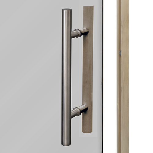 PROSAUNAS Tinted ADA Glass Sauna Door 36x81 Prehung ADA Tinted Glass Sauna Door, Aspen