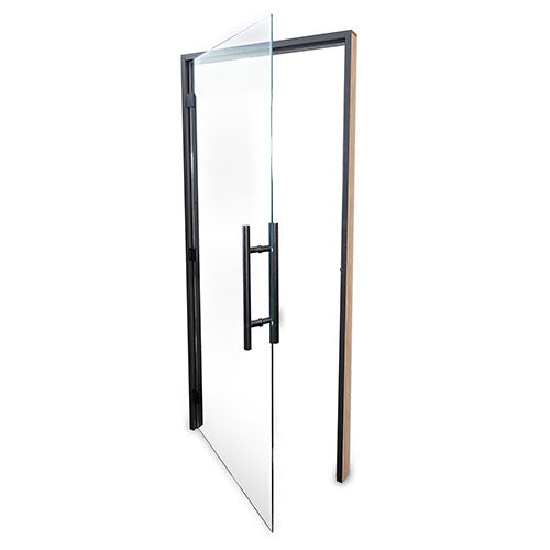 PROSAUNAS Clear ADA Glass Sauna Door 36x81 Prehung ADA Clear Glass Sauna Door, Black Alder