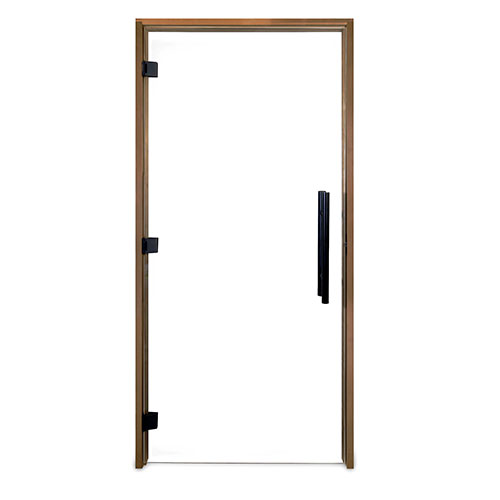PROSAUNAS Clear ADA Glass Sauna Door 36x81 Prehung ADA Clear Glass Sauna Door, Thermo-Aspen
