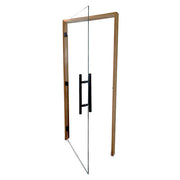 PROSAUNAS Clear ADA Glass Sauna Door 36x81 Prehung ADA Clear Glass Sauna Door, Thermo-Aspen