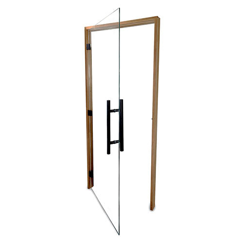 PROSAUNAS Clear ADA Glass Sauna Door 36x81 Prehung ADA Clear Glass Sauna Door, Thermo-Aspen