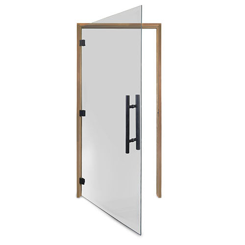 PROSAUNAS Tinted ADA Glass Sauna Door 36x81 Prehung ADA Tinted Glass Sauna Door, Thermo-Aspen