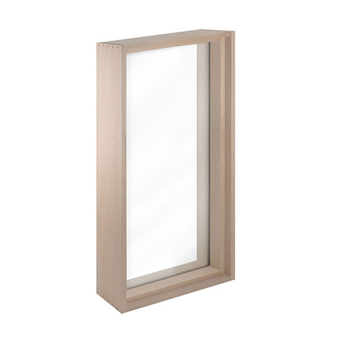 PROSAUNAS Framed Dual Pane Glass Sauna Window, 16" x 30"