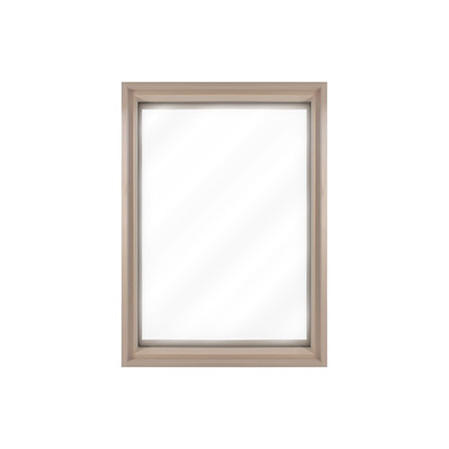 PROSAUNAS Framed Dual Pane Clear Glass Sauna Window, 24" x 36"