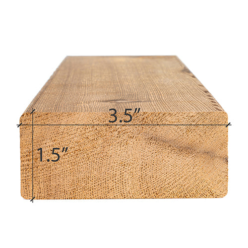PROSAUNAS Cedar 2x4 STK S4SEE Sauna Wood, Select Tight Knot, Smooth 4 Sides Eased Edges, Bench Material