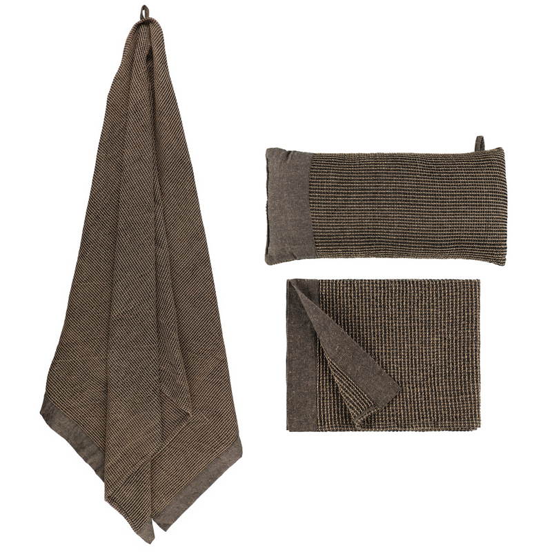 Rento Kenno Package Sauna Set, Bath Towel, Pillow, Seat Cover, Cotton/Polyester