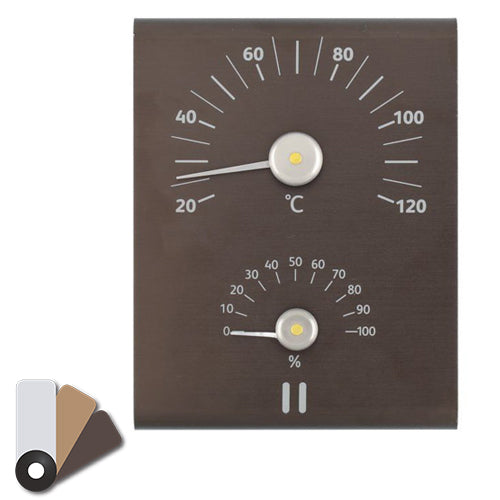 Rento Thermometer-Hygrometer Sauna, Thermometer & Hygrometer, Celsius, Aluminum