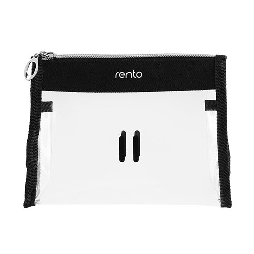 Rento Travel Pouch Sauna Travel Cosmetics Pouch, Transparent, 8"W x 2"D x 6"H