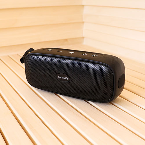 SaunaLife Verse Bluetooth Sauna Speaker w/ Wireless Audio and Phone Connectivity