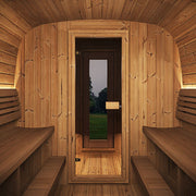 SaunaLife Model CL12GCP Cube Luxury Series Outdoor Home Sauna Suite Kit, Up to 8 Persons