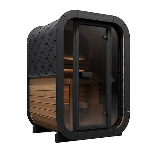 SaunaLife Model CL3G Cube Luxury Series Outdoor Home Sauna Kit, Up to 2 Persons
