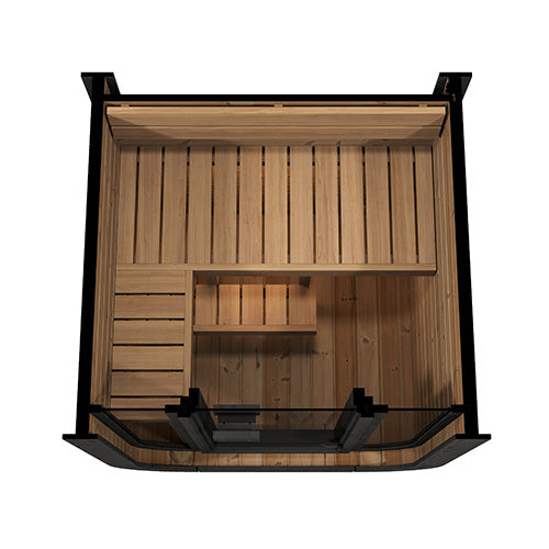 SaunaLife Model CL3G Cube Luxury Series Outdoor Home Sauna Kit, Up to 2 Persons