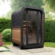 SaunaLife Model CL3G Cube Luxury Series Outdoor Home Sauna Kit, Up to 2 Persons