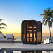SaunaLife Model CL3G Cube Luxury Series Outdoor Home Sauna Kit, Up to 2 Persons