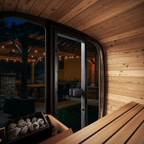 SaunaLife Model CL4G Cube Luxury Series Outdoor Home Sauna Kit, Up to 3 Persons