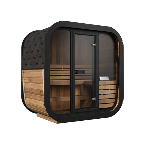 SaunaLife Model CL4G Cube Luxury Series Outdoor Home Sauna Kit, Up to 3 Persons