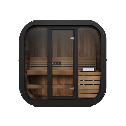 SaunaLife Model CL4G Cube Luxury Series Outdoor Home Sauna Kit, Up to 3 Persons