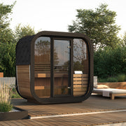 SaunaLife Model CL4G Cube Luxury Series Outdoor Home Sauna Kit, Up to 3 Persons