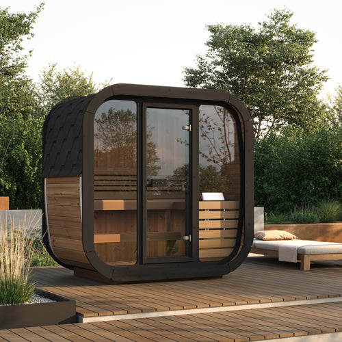 SaunaLife Model CL4G Cube Luxury Series Outdoor Home Sauna Kit, Up to 3 Persons