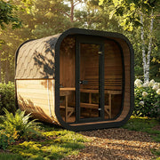 SaunaLife Model CL7G Cube Luxury Series Outdoor Home Sauna Kit, Up to 6 Persons