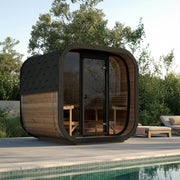 SaunaLife Model CL7G Cube Luxury Series Outdoor Home Sauna Kit, Up to 6 Persons