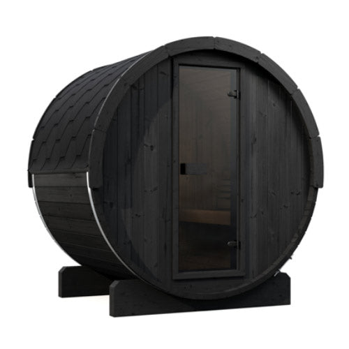 SaunaLife Model E6B Ergo Series Outdoor Sauna Barrel Kit, DIY, Paint Included, Up to 3 Persons