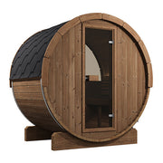 SaunaLife Model E6W Ergo Series Outdoor Sauna Barrel Kit, Rear Window, Up to 3 Persons