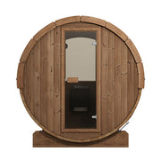 SaunaLife Model E6W Ergo Series Outdoor Sauna Barrel Kit, Rear Window, Up to 3 Persons