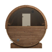 SaunaLife Model E6W Ergo Series Outdoor Sauna Barrel Kit, Rear Window, Up to 3 Persons