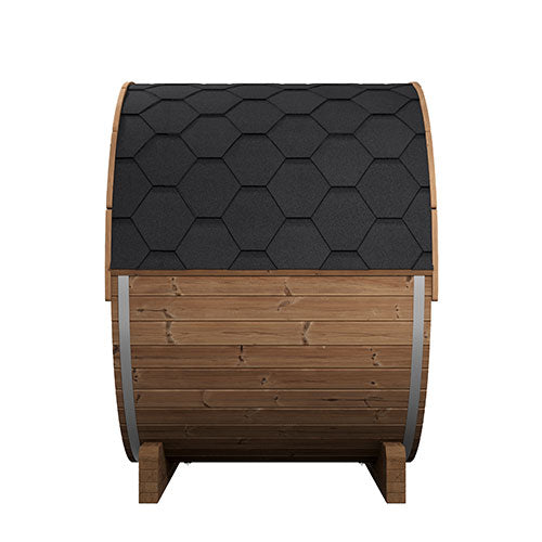 SaunaLife Model E6W Ergo Series Outdoor Sauna Barrel Kit, Rear Window, Up to 3 Persons