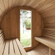 SaunaLife Model E7B Ergo Series Outdoor Sauna Barrel Kit, DIY, Paint Included, Up to 4 Persons