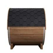 SaunaLife Model E7G Ergo Series Outdoor Sauna Barrel Kit, Glass Front, Up to 4 Persons