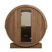 SaunaLife Model E7W Ergo Series Outdoor Sauna Barrel Kit, Rear Window, Up to 4 Persons