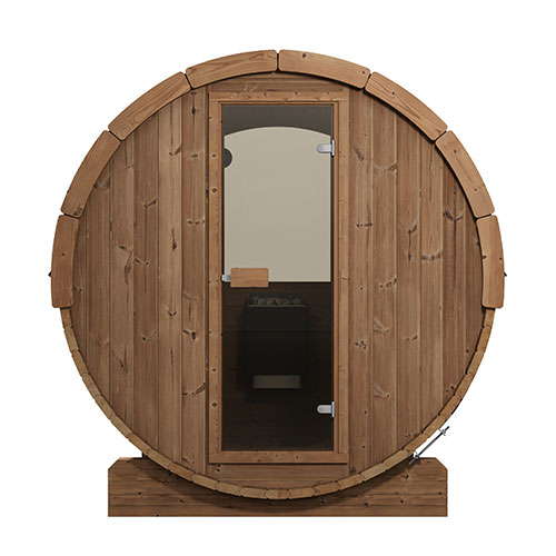 SaunaLife Model E7W Ergo Series Outdoor Sauna Barrel Kit, Rear Window, Up to 4 Persons