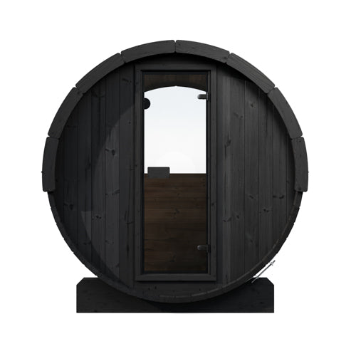 SaunaLife Model E7WB Ergo Series Outdoor Sauna Barrel Kit, Rear Window, DIY, Paint Included, Up to 4 Persons