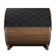 SaunaLife Model E8G Ergo Series Outdoor Sauna Barrel Kit, Glass Front, Up to 6 Persons