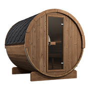 SaunaLife Model E8W Ergo Series Outdoor Sauna Barrel Kit, Rear Window, Up to 6 Persons
