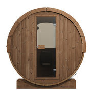 SaunaLife Model E8W Ergo Series Outdoor Sauna Barrel Kit, Rear Window, Up to 6 Persons