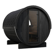 SaunaLife Model E8WB Ergo Series Outdoor Sauna Barrel Kit, Rear Window, DIY, Paint Included, Up to 6 Persons