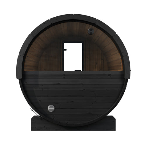 SaunaLife Model E8WB Ergo Series Outdoor Sauna Barrel Kit, Rear Window, DIY, Paint Included, Up to 6 Persons