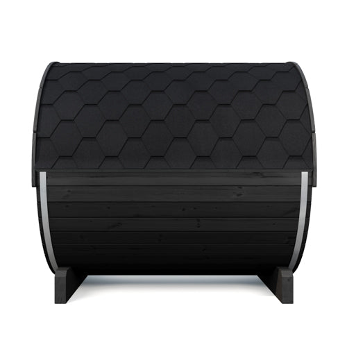 SaunaLife Model E8WB Ergo Series Outdoor Sauna Barrel Kit, Rear Window, DIY, Paint Included, Up to 6 Persons