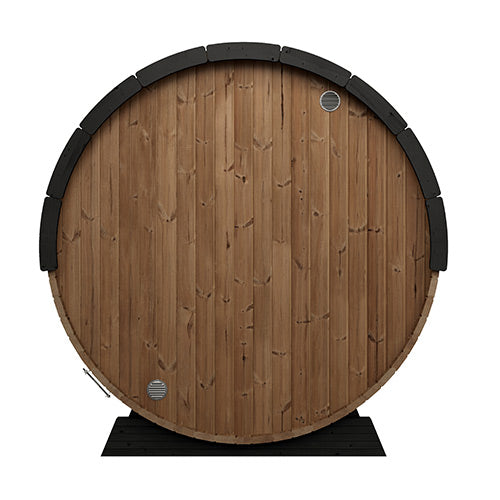 SaunaLife Model EE6G Ergo Elegance Series Outdoor Sauna Barrel Kit, Glass Front, Up to 4 Persons