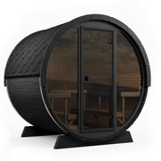 SaunaLife Model EE8GB Ergo Elegance Series Outdoor Sauna Barrel Kit, Glass Front, DIY, Paint Included, Up to 6 Persons