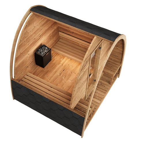 SaunaLife Model G3 Garden Series Outdoor Home Sauna Kit, Up to 6 Persons