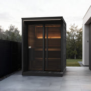 SaunaLife Model GL4B Garden Luxury Series Outdoor Home Sauna Kit, DIY, Paint Included, Up to 4 Persons