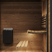 SaunaLife Model GL4B Garden Luxury Series Outdoor Home Sauna Kit, DIY, Paint Included, Up to 4 Persons