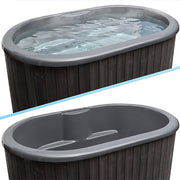 SaunaLife Model S2B Soak Series Home Cold/Hot Immersion Tub, Black, Up to 2 Persons